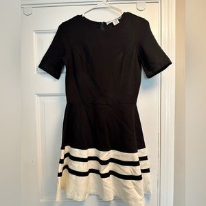 Black & white womens A line dress, size small